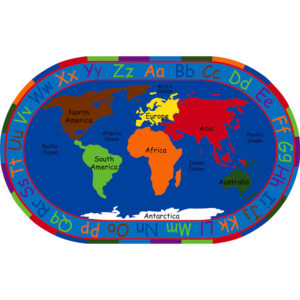 107 world map rug
