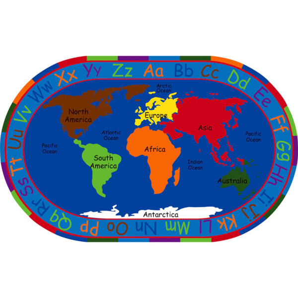 107 world map rug