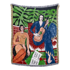 5 100% organic cotton jacquard woven throw blanket